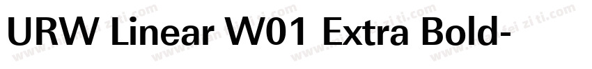 URW Linear W01 Extra Bold字体转换